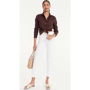 NWT J. Crew 9" Mid-rise Toothpick Jean White